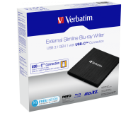 Verbatim External Slimline BLU-RAY X4 USB-C 3.1 - 631464 - zdjęcie 1